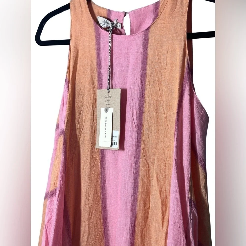 Anthropologie Devotion Twins Waistless Crewneck Maxi 100% Cotton Dress Size OS - Picture 6 of 11